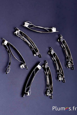 Barrettes  - 78 mm x 9 mm - argenté